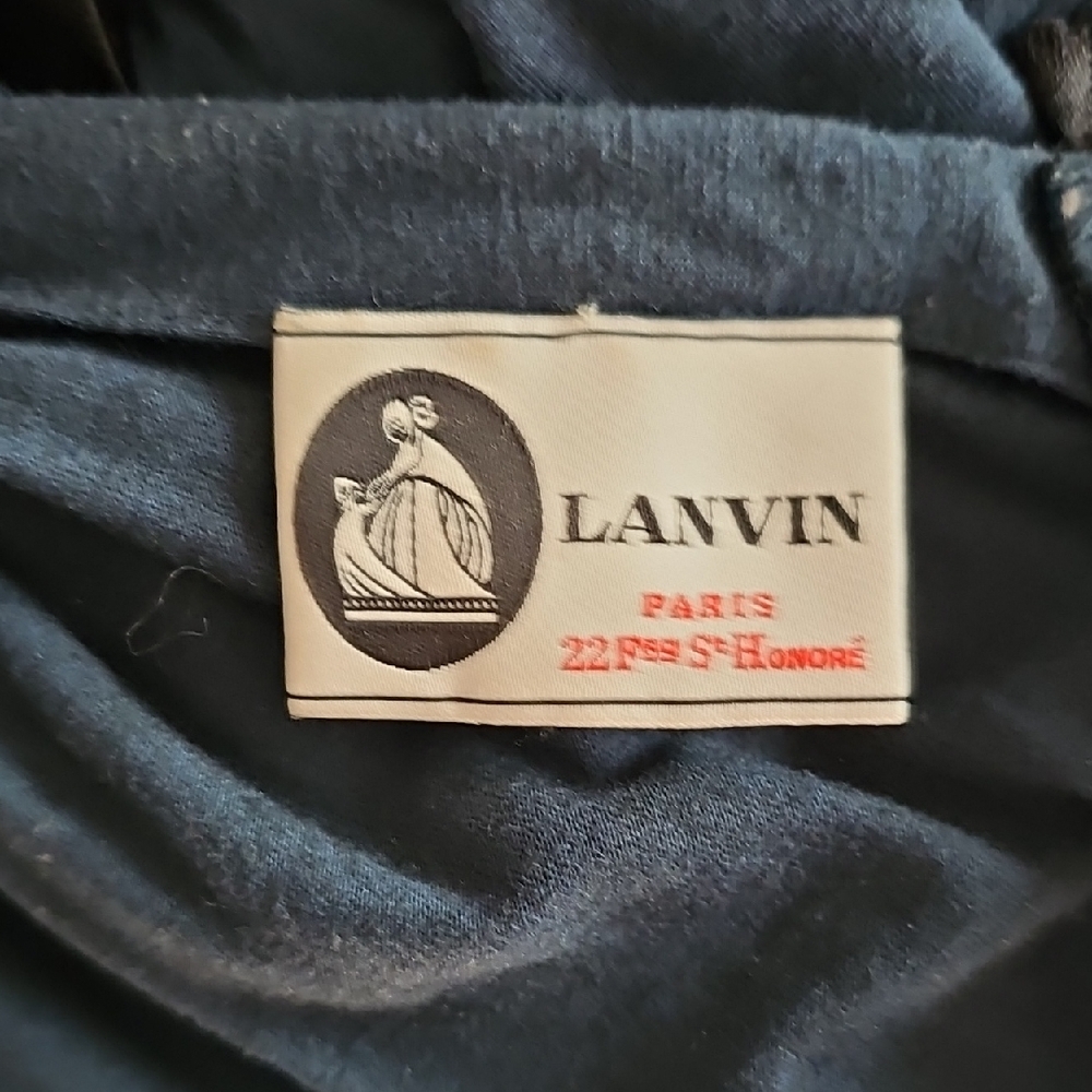 Lanvin Midnight Blue Fabric. Wool Blend. Sz Med. - Picture 4 of 10